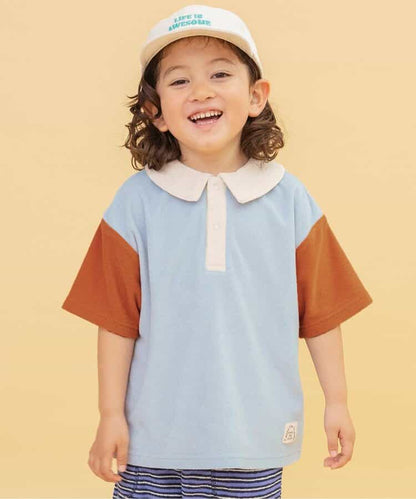 Japanese BREEZE Towel Collar Top 80-140cm Boys Summer TOPS 