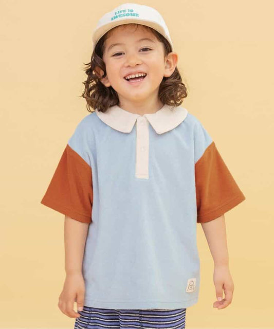 Japanese BREEZE Towel Collar Top 80-140cm Boys Summer TOPS 