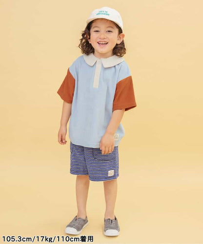 Japanese BREEZE Towel Collar Top 80-140cm Boys Summer TOPS 