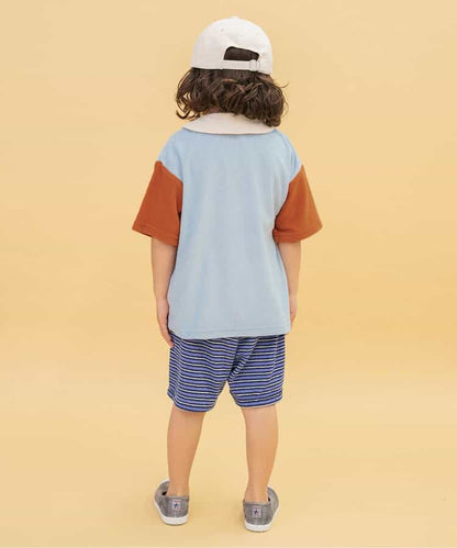 Japanese BREEZE Towel Collar Top 80-140cm Boys Summer TOPS 