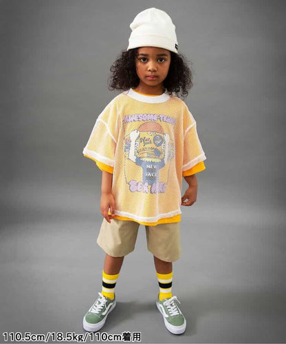 Japanese children's clothing BREEZE mesh top 90-160cm boys' summer TOPS 