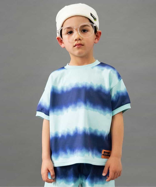 Japanese children's clothing BREEZE tie-dye print top 90-160cm boys' summer TOPS 