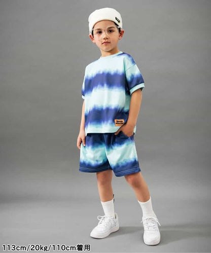 Japanese children's clothing BREEZE tie-dye print top 90-160cm boys' summer TOPS 