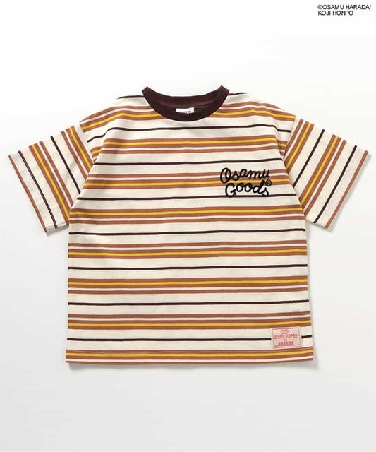 Japanese children's clothing BREEZE OSAMU GOODS striped top 80-140cm boys/girls summer TOPS 