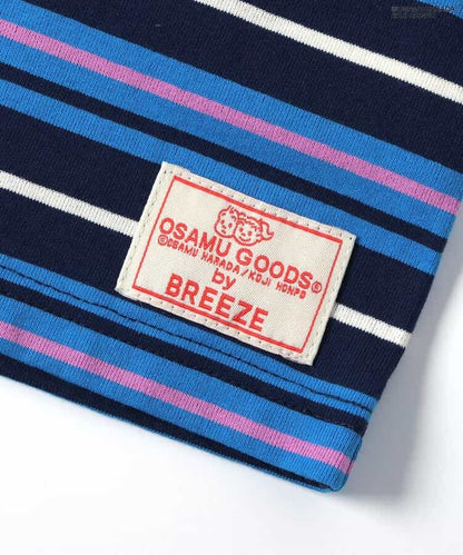 Japanese children's clothing BREEZE OSAMU GOODS striped top 80-140cm boys/girls summer TOPS 