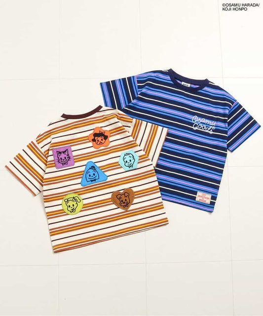 Japanese children's clothing BREEZE OSAMU GOODS striped top 80-140cm boys/girls summer TOPS 