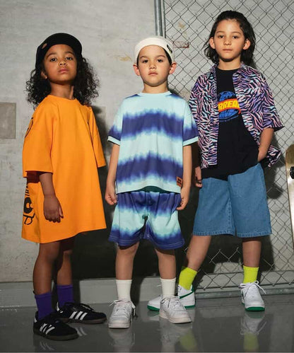 Japanese children's clothing BREEZE printed short-sleeved top 90-160cm boys' summer TOPS 
