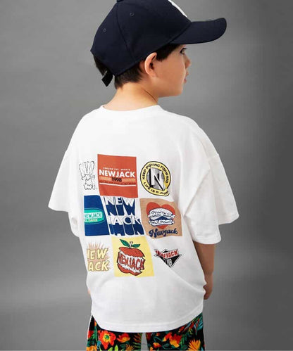 Japanese children's clothing BREEZE printed short-sleeved top 90-160cm boys' summer TOPS 
