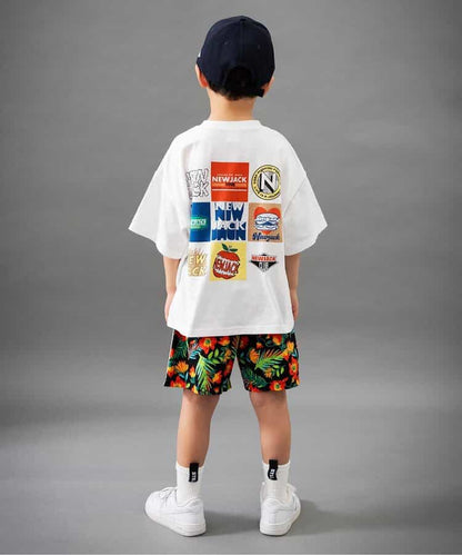 Japanese children's clothing BREEZE printed short-sleeved top 90-160cm boys' summer TOPS 