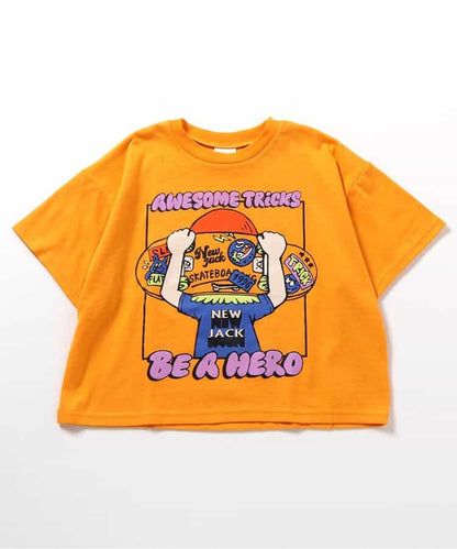Japanese children's clothing BREEZE printed short-sleeved top 90-160cm boys' summer TOPS 