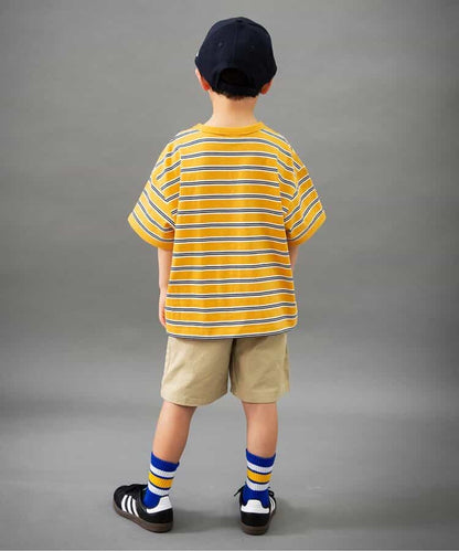 Japanese children's clothing BREEZE striped top 90-160cm boys' summer TOPS 
