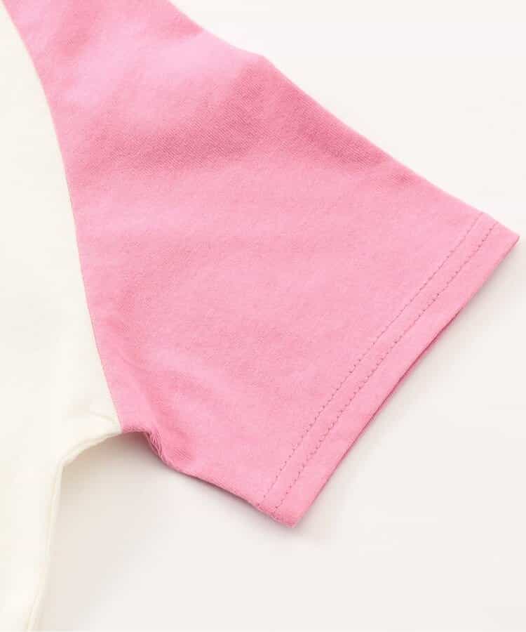 Japanese children's clothing BREEZE color block shoulder letter top 80-140cm boys/girls summer TOPS 