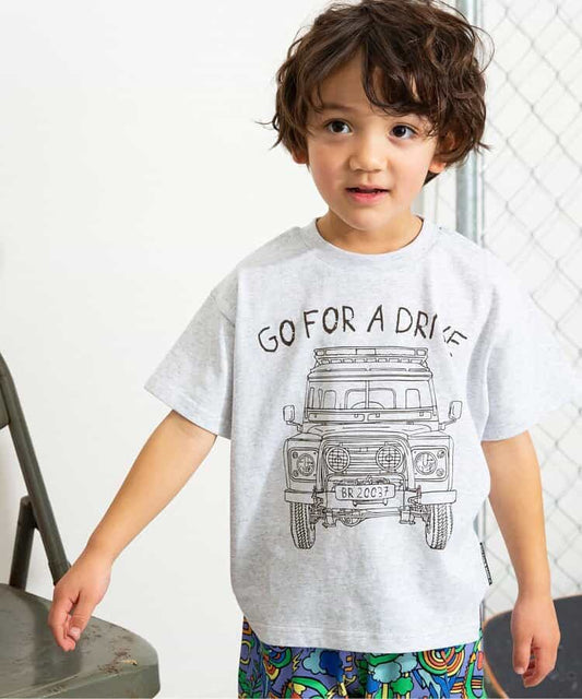 Japanese children's clothing BREEZE car and hamburger short-sleeved top 80-140cm boys' summer TOPS