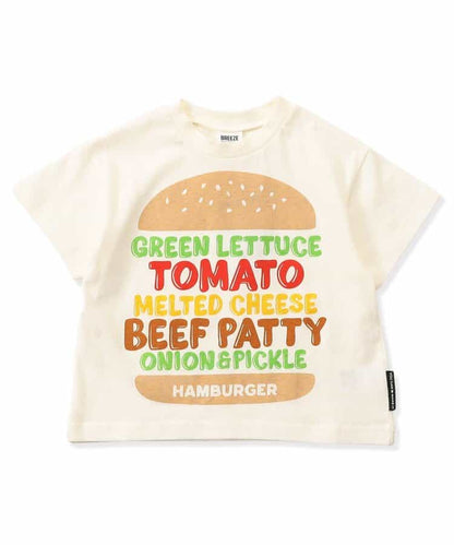 Japanese children's clothing BREEZE car and hamburger short-sleeved top 80-140cm boys' summer TOPS 