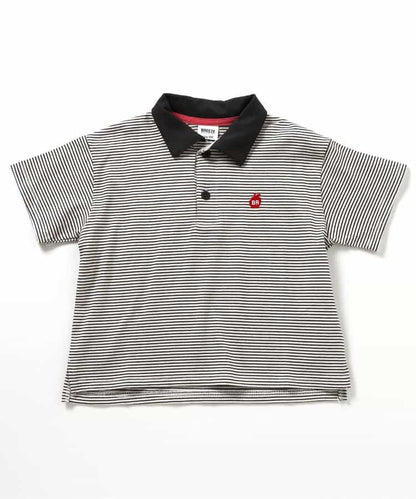 Japanese children's clothing BREEZE polo striped top 80-150cm boys' summer TOPS 