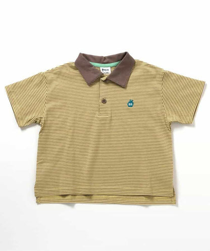 Japanese children's clothing BREEZE polo striped top 80-150cm boys' summer TOPS 