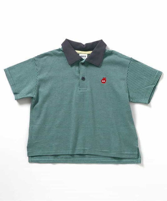 Japanese children's clothing BREEZE polo striped top 80-150cm boys' summer TOPS 
