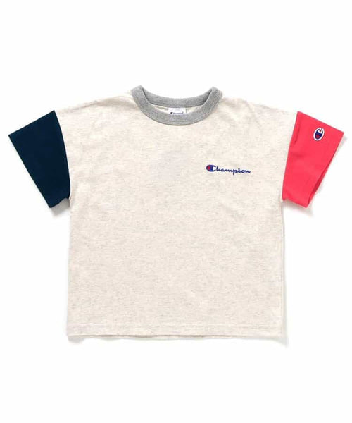 日本童裝 BREEZE x Champion 雙色袖短袖T恤 100-150cm 男童款/女童款 夏季 TOPS