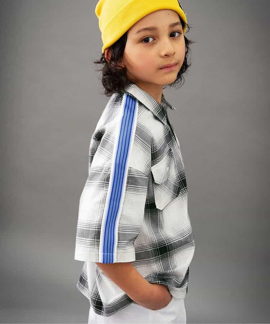 Japanese children's clothing BREEZE edge pattern shirt 90-160cm boys summer TOPS 