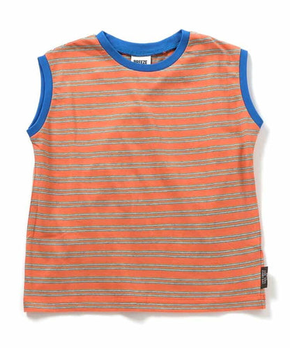 Japanese children's clothing BREEZE striped vest 90-150cm girls summer TOPS 
