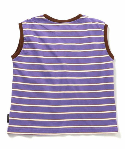 Japanese children's clothing BREEZE striped vest 90-150cm girls summer TOPS 