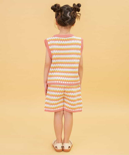 Japanese children's clothing BREEZE knitted vest 80-130cm boys/girls summer TOPS 