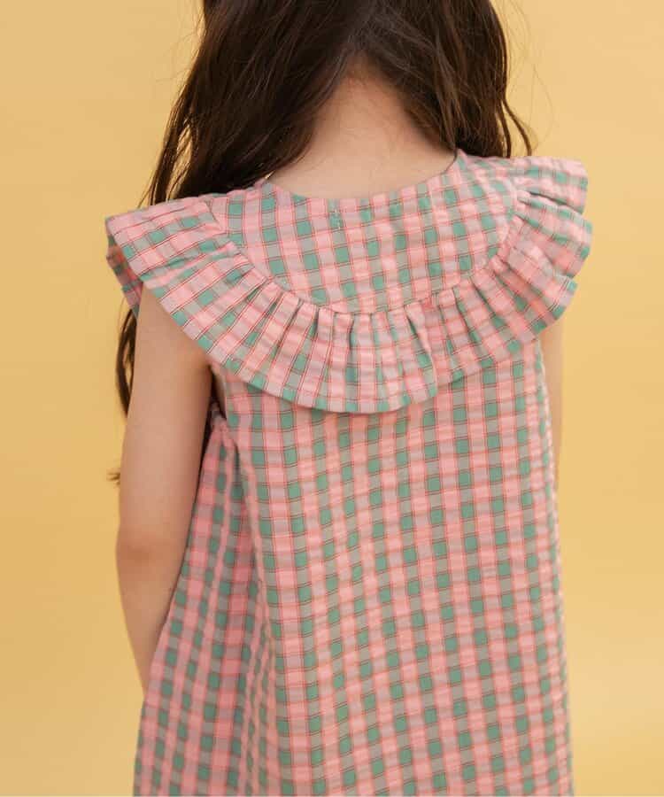 Japanese children's clothing BREEZE plaid sailor vest 90-140cm girls summer TOPS 