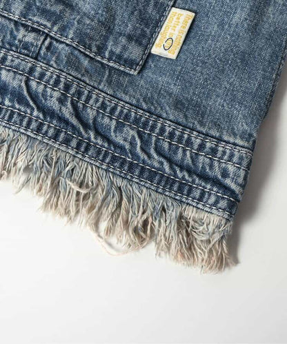 Japanese children's clothing BREEZE tassel denim vest 80-140cm boys' summer OUTERWEAR 