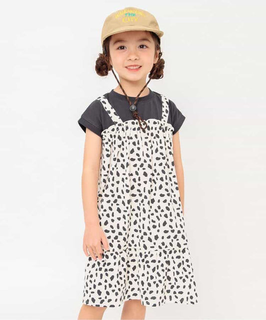 BREEZE Fake Two-Piece French Sleeve Dress (80-140cm) for Girls (Summer Dress) 