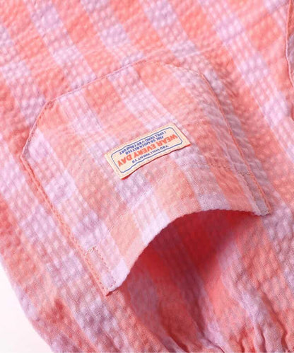Japanese children's clothing BREEZE ruffle plaid trousers 80-140cm girls summer PANTS 