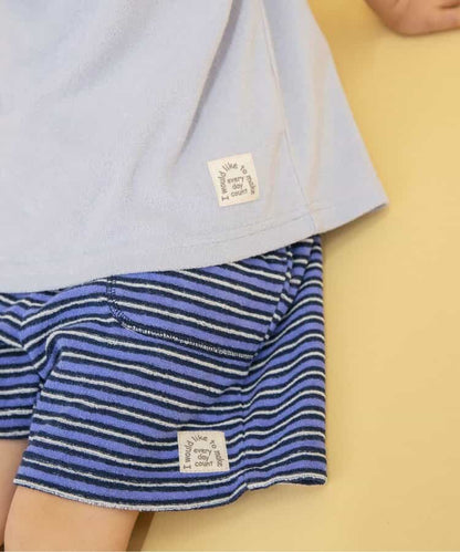 Japanese children's clothing BREEZE toweling striped shorts 80-140cm boys/girls summer PANTS 