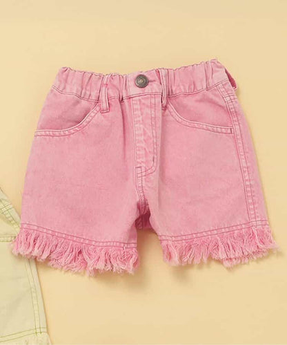 Japanese children's clothing BREEZE tassel shorts 80-140cm girls summer PANTS 