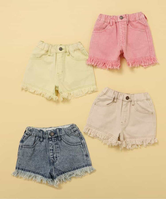 Japanese children's clothing BREEZE tassel shorts 80-140cm girls summer PANTS 