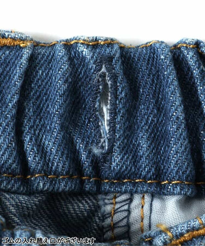 Japanese children's clothing BREEZE embroidered denim shorts 80-140cm girls' summer PANTS 