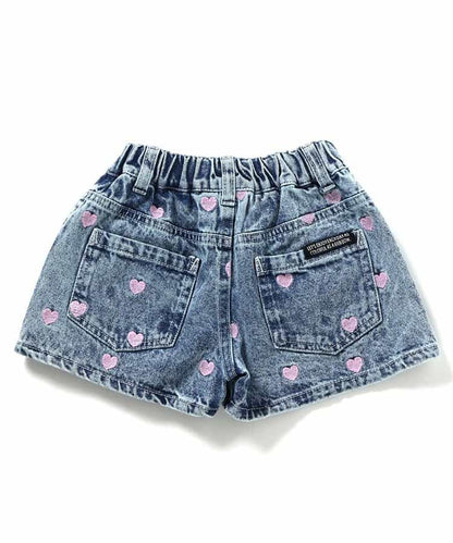 Japanese children's clothing BREEZE embroidered denim shorts 80-140cm girls' summer PANTS 