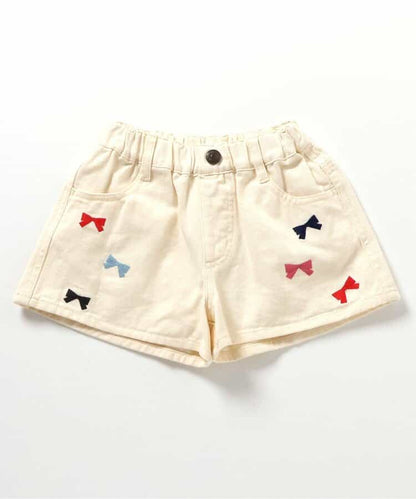 Japanese children's clothing BREEZE embroidered denim shorts 80-140cm girls' summer PANTS 