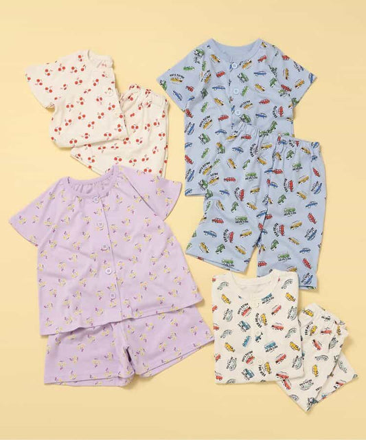 Japanese children's clothing BREEZE pajamas 80-140cm boys' and girls' summer pajamas series 