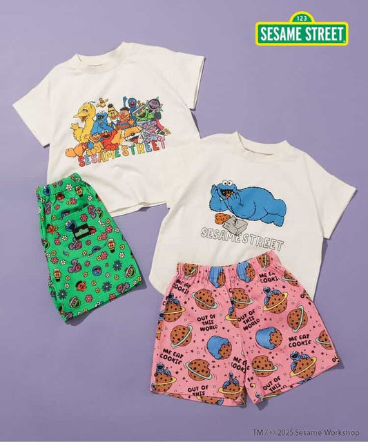 BREEZE x SESAME STREET Pajamas (80-130cm) for Boys and Girls (Summer Pajamas) 