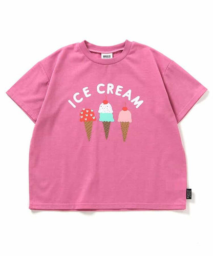 Japanese children's clothing BREEZE quick-drying series printed short-sleeved tops 80-150cm boys'/girls' summer TOPS 