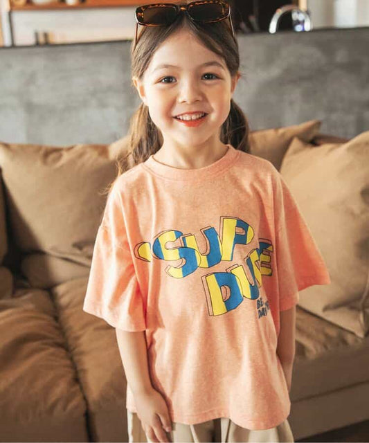 BREEZE Japanese children's clothing holiday style printed tops 80-150cm boys/girls summer TOPS 