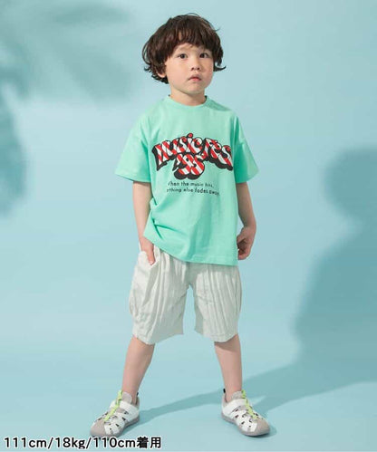Japanese children's clothing BREEZE printed short-sleeved tops 80-150cm boys/girls summer TOPS 
