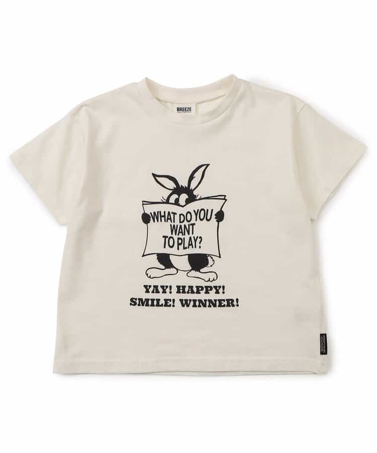 Japanese children's clothing BREEZE printed short-sleeved tops 80-150cm boys/girls summer TOPS 
