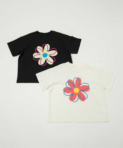 Japanese children's clothing BREEZE floral print top 80-150cm boys/girls summer TOPS 