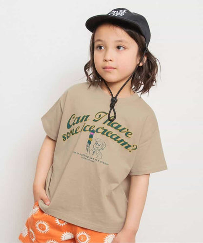 Japanese children's clothing BREEZE printed tops 80-160cm boys/girls summer TOPS 