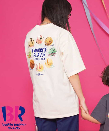 BREEZE x Baskin-Robbins Japanese Kids' Clothing: Ice Cream Print Top (M) (Adult Summer) 