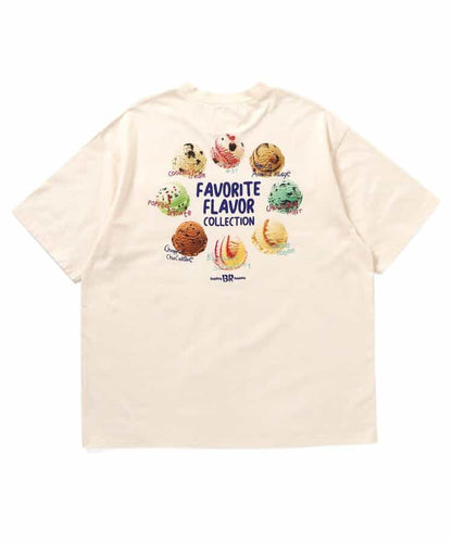 BREEZE x Baskin-Robbins Japanese Kids' Clothing: Ice Cream Print Top (M) (Adult Summer) 
