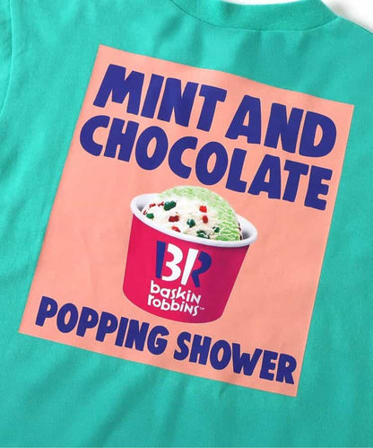 BREEZE x Baskin-Robbins Japanese Kids' Clothing: Ice Cream Print Tops (80-140cm) for Boys and Girls (Summer) 