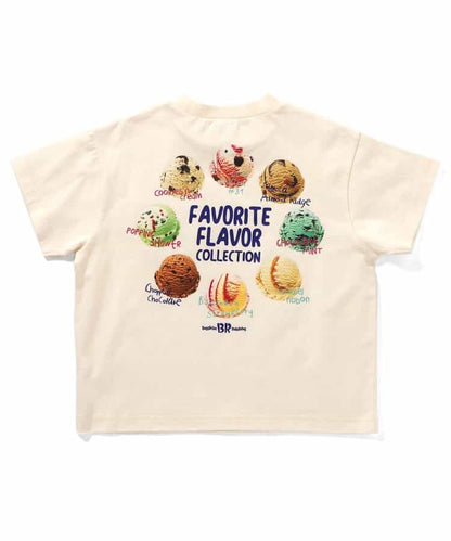 BREEZE x Baskin-Robbins Japanese Kids' Clothing: Ice Cream Print Tops (80-140cm) for Boys and Girls (Summer) 