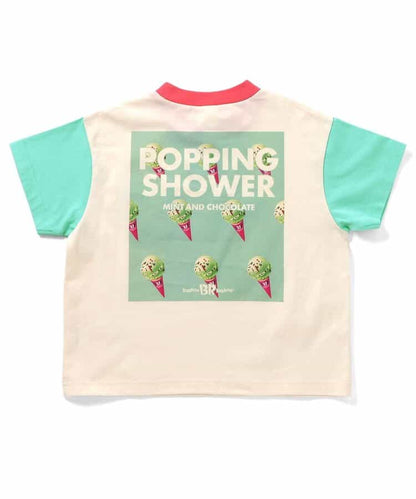 BREEZE x Baskin-Robbins Japanese Kids' Clothing: Ice Cream Print Tops (80-140cm) for Boys and Girls (Summer) 
