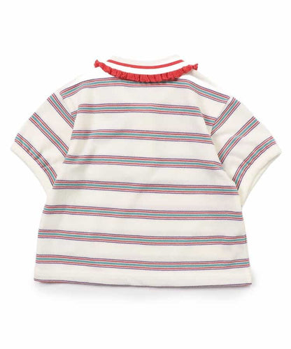Japanese children's clothing BREEZE lace polo collar top 80-140cm girls summer TOPS 